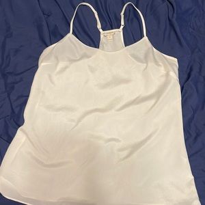 J Crew Women Size 4 White Polyester Spaghetti Strap Top